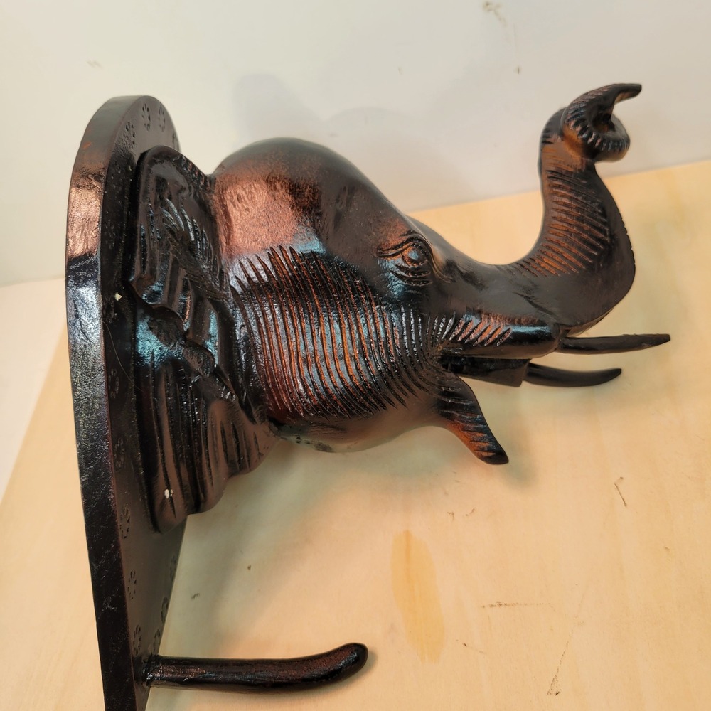 Unique Black Elephant Head Wall Hook‎ Coat Hat Key Holder Decorative
